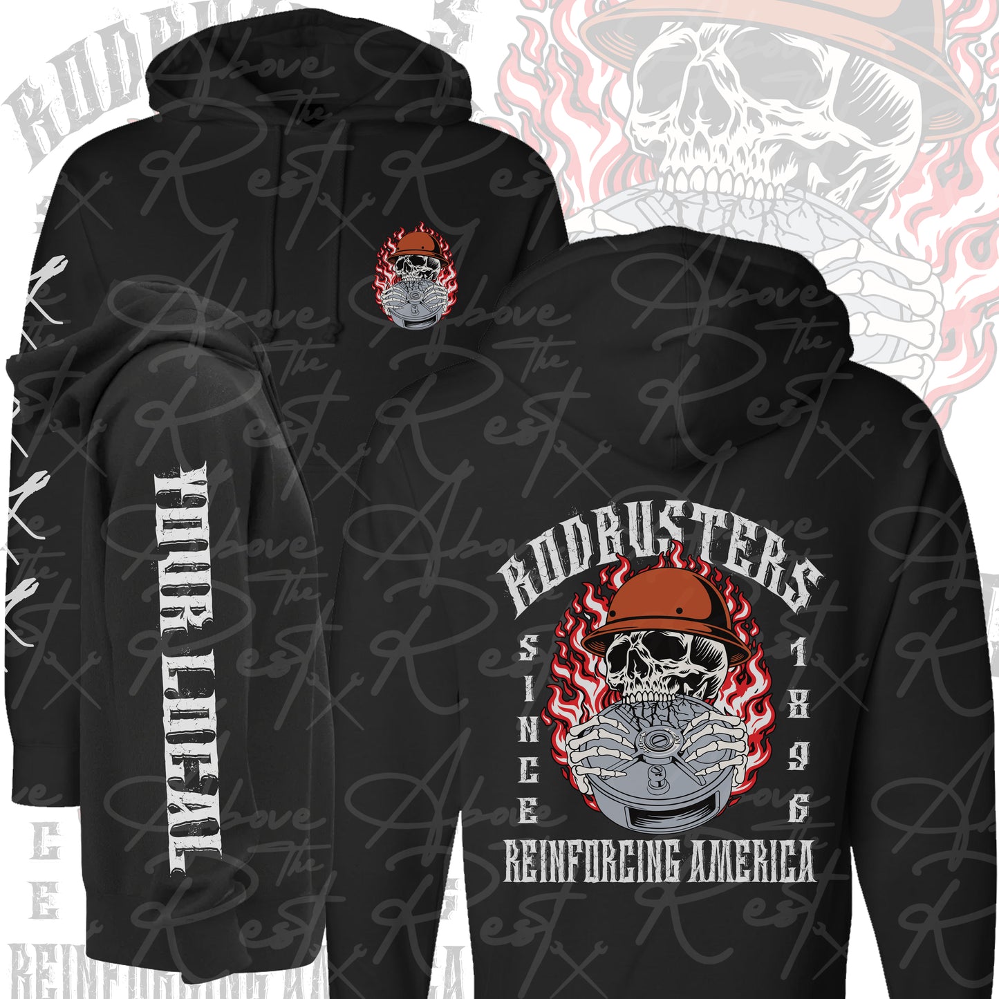 WIRE REEL FLAMES PULLOVER HOODIE