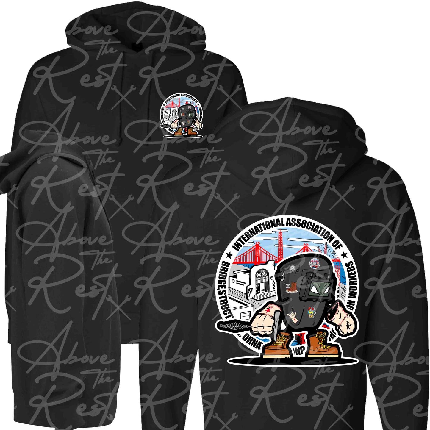 WELDING HOOD CHIPPING HAMMER PULLOVER HOODIE