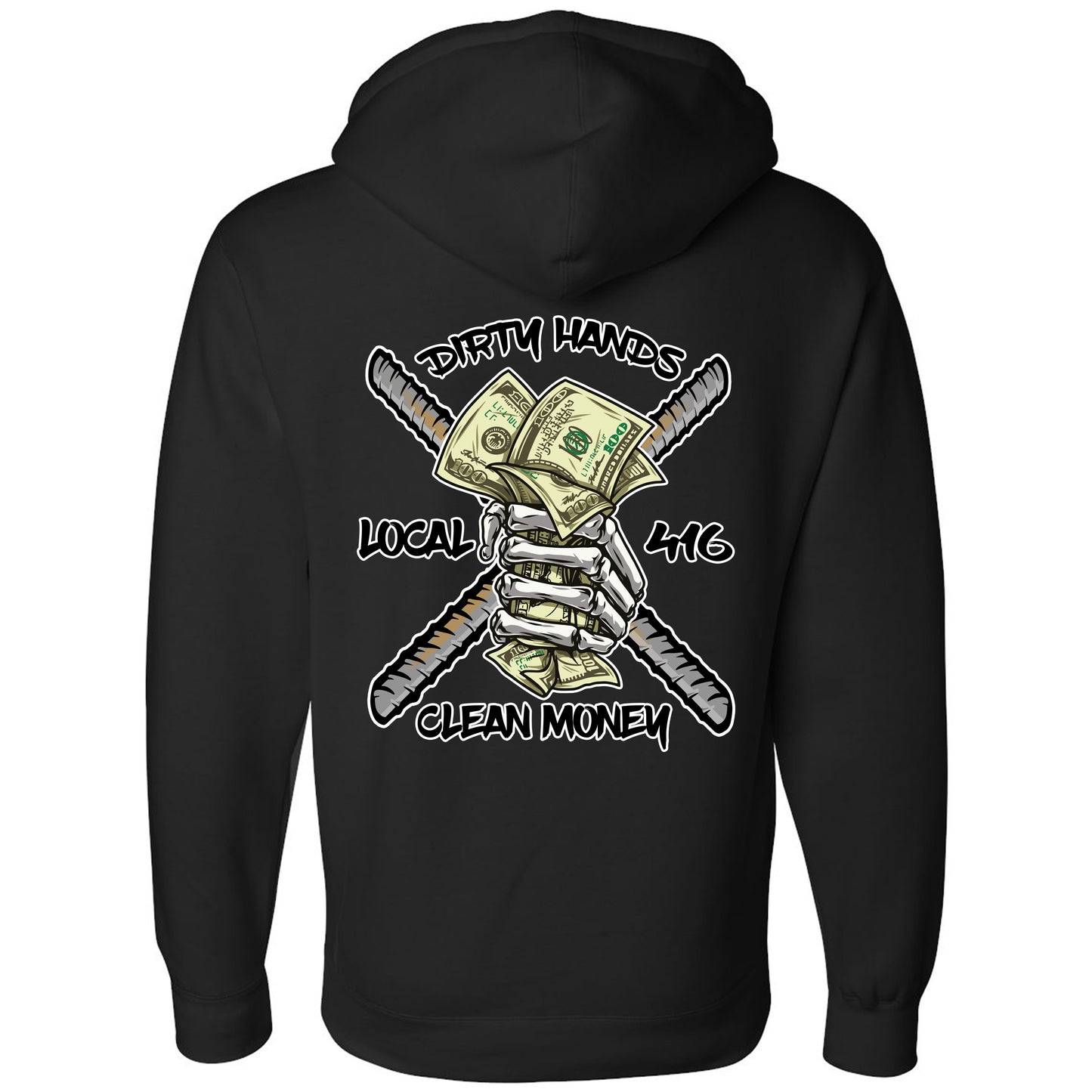 DIRTY HANDS PULLOVER HOODIE LOCAL 416