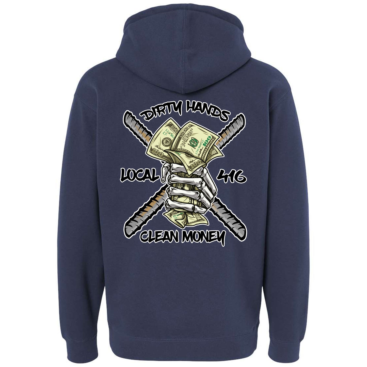 DIRTY HANDS PULLOVER HOODIE LOCAL 416