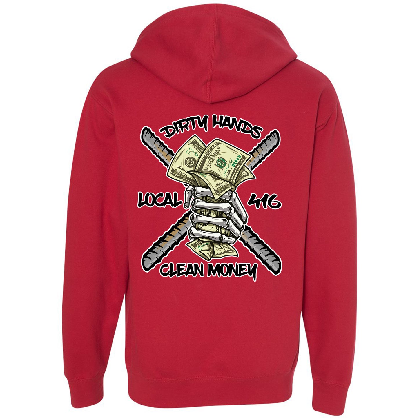 DIRTY HANDS PULLOVER HOODIE LOCAL 416