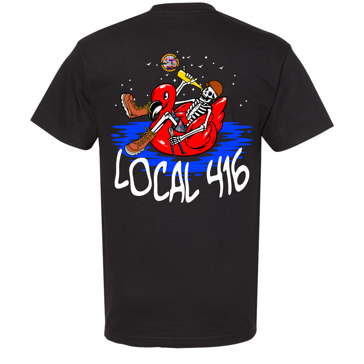 SKELETON CHILLING LOCAL 416 T-SHIRT
