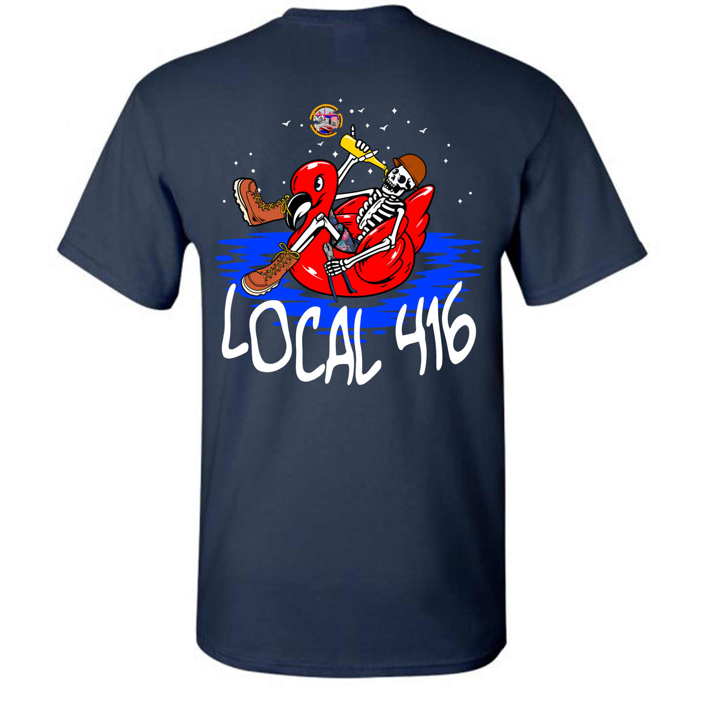 SKELETON CHILLING LOCAL 416 T-SHIRT