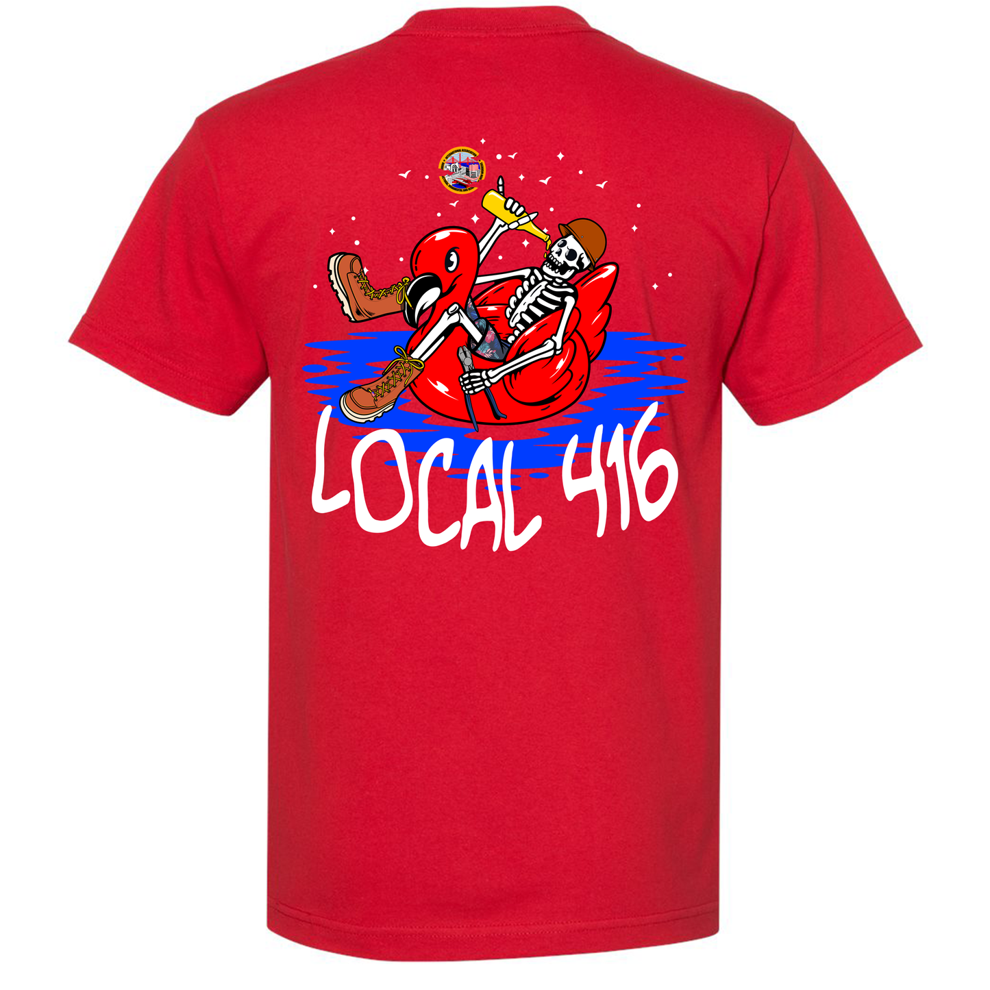 SKELETON CHILLING LOCAL 416 T-SHIRT