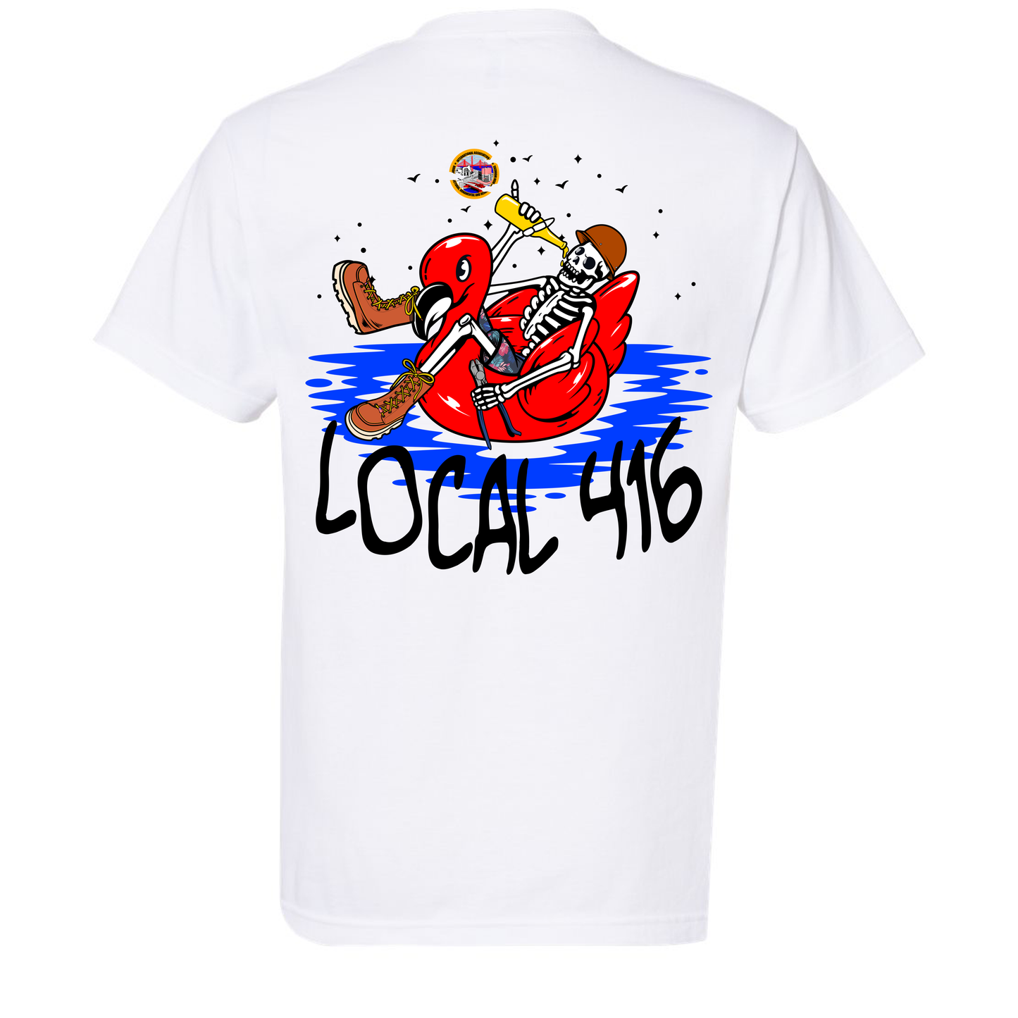 SKELETON CHILLING LOCAL 416 T-SHIRT