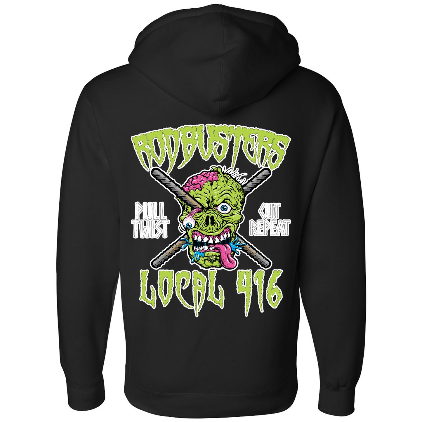 RODBUSTER ZOMBIE PULLOVER HOODIE LOCAL 416