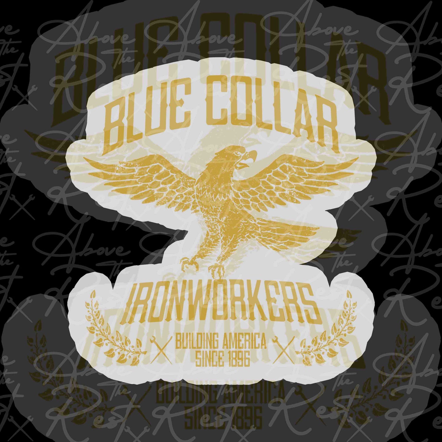BLUE COLLAR GOLD EAGLE STICKER