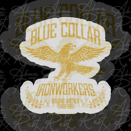BLUE COLLAR GOLD EAGLE STICKER