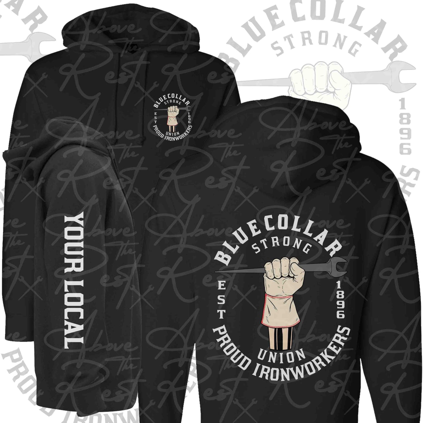 BLUE COLLAR STRONG PULLOVER HOODIE
