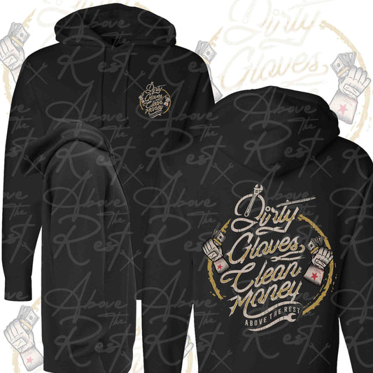 DIRTY HANDS CLEAN MONEY PULLOVER HOODIE