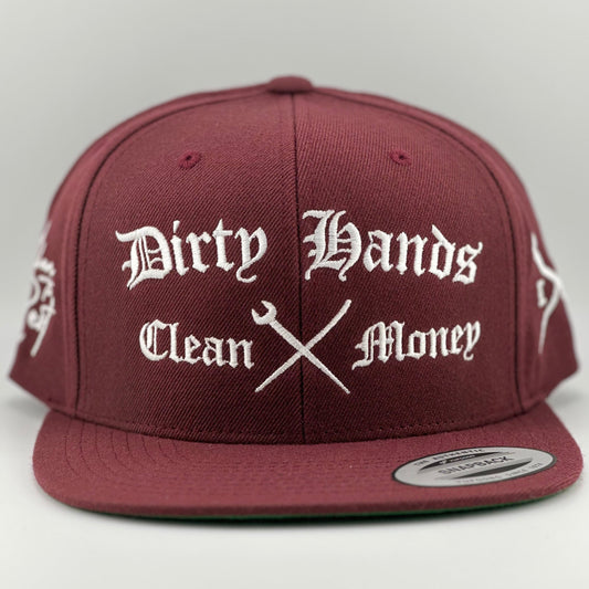 DIRTY HANDS CLEAN MONEY SNAPBACK HAT