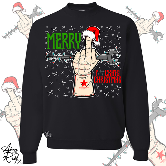 MERRY XMAS FLAKES CREWNECK SWEATSHIRT