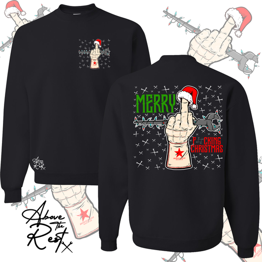 MERRY XMAS FLAKES CREWNECK SWEATSHIRT