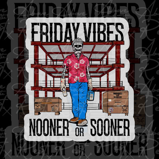 NOONER OR SOONER STICKER