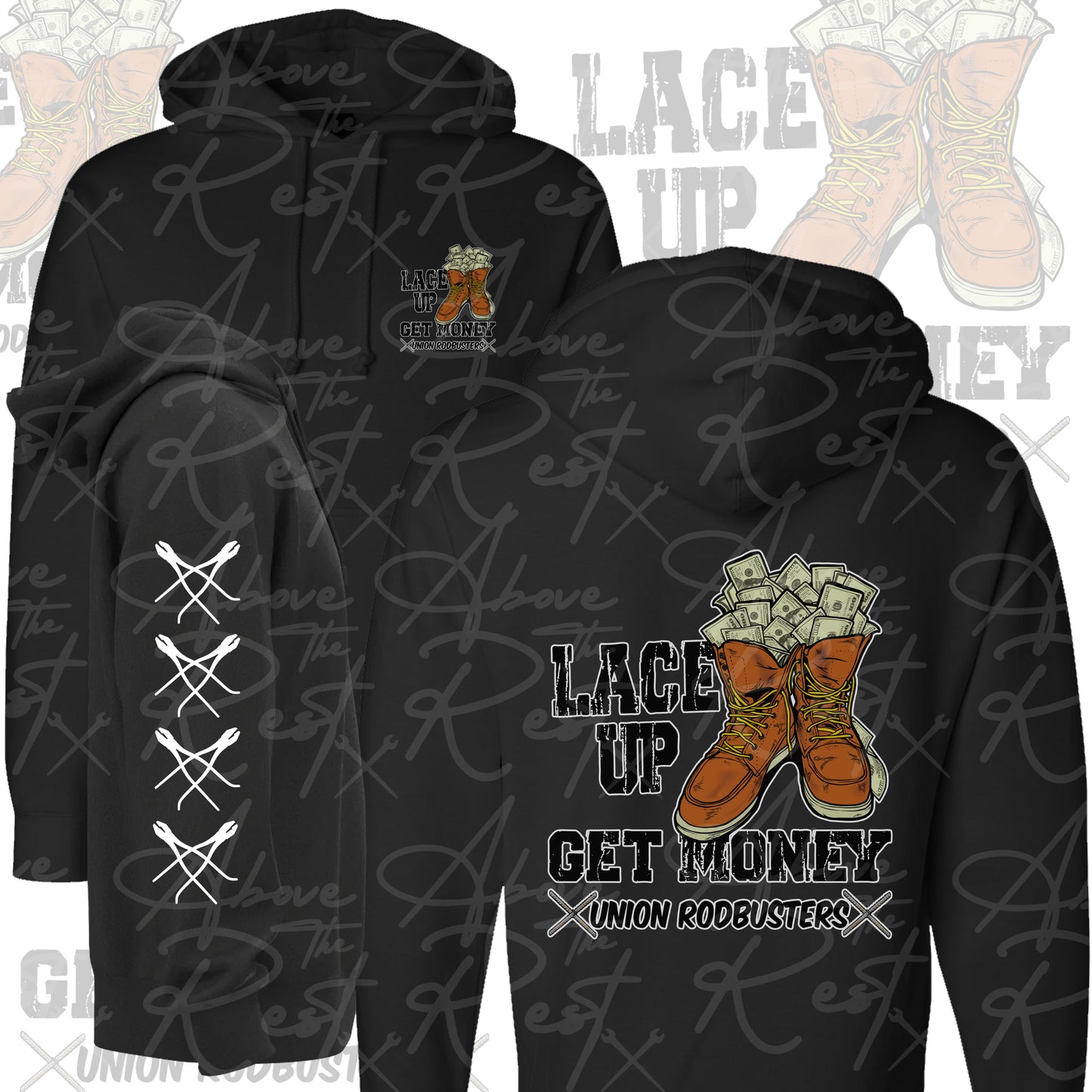 LACE UP PULLOVER HOODIE