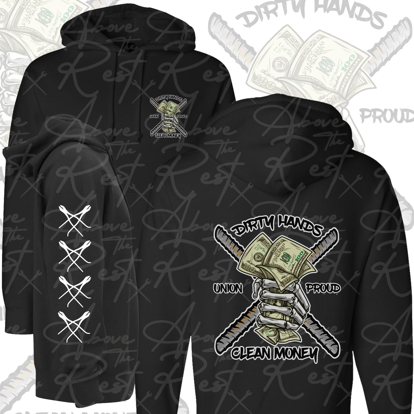 DIRTY HANDS PULLOVER HOODIE