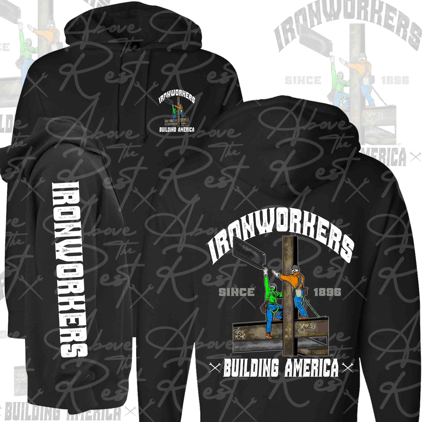 IW BUILDING AMERICA STRUCTURAL PULLOVER HOODIE