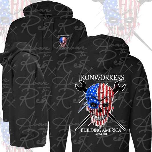 USA SKULL PULLOVER HOODIE