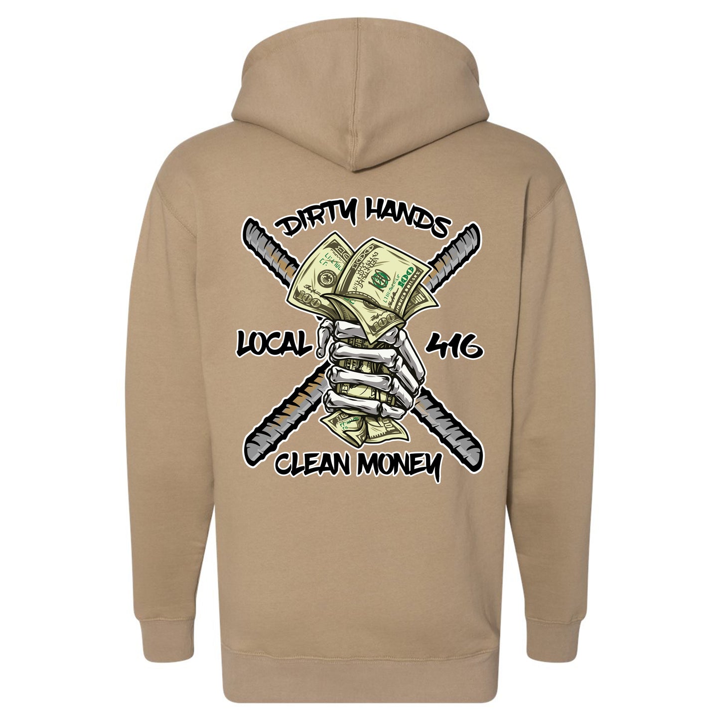 DIRTY HANDS PULLOVER HOODIE LOCAL 416