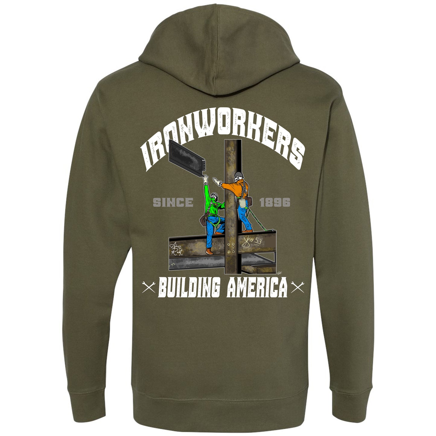 IW BUILDING AMERICA STRUCTURAL PULLOVER HOODIE