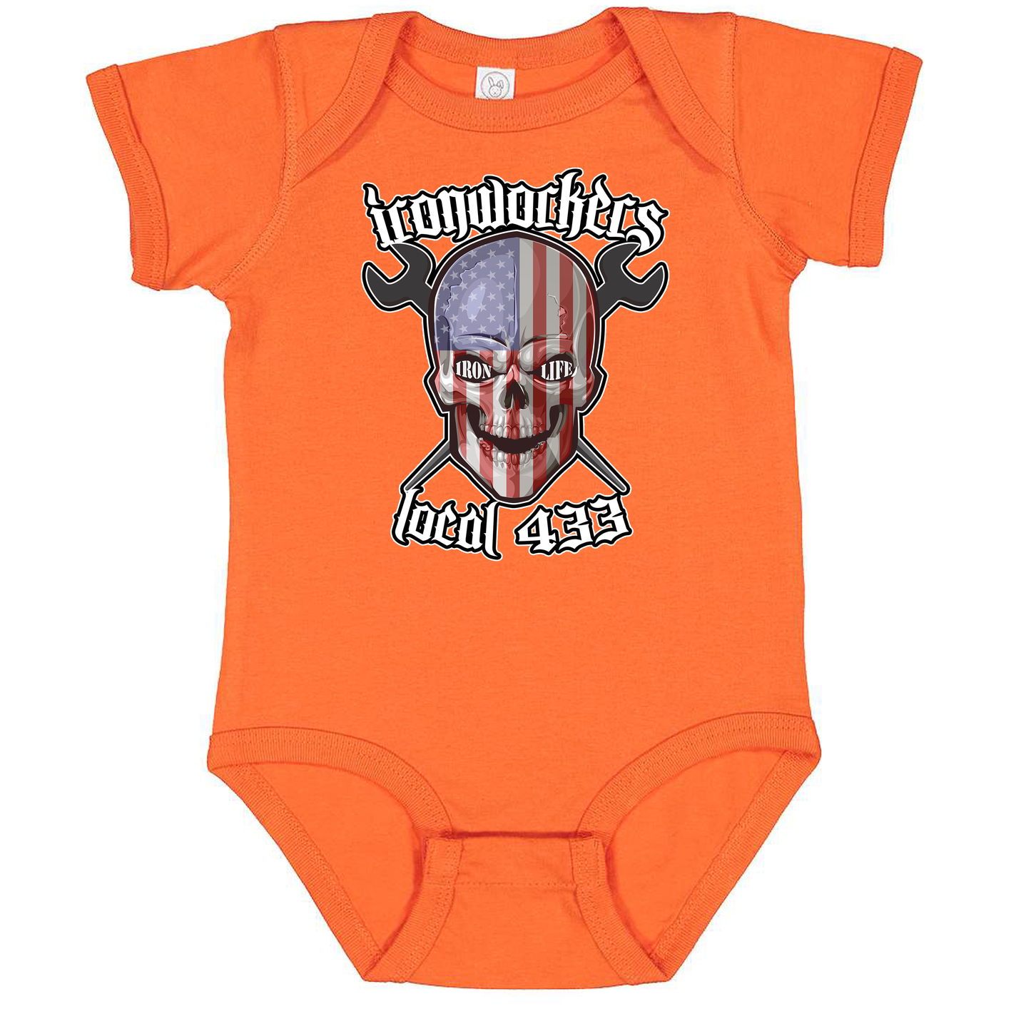 USA SKELETON 433 ONESIE