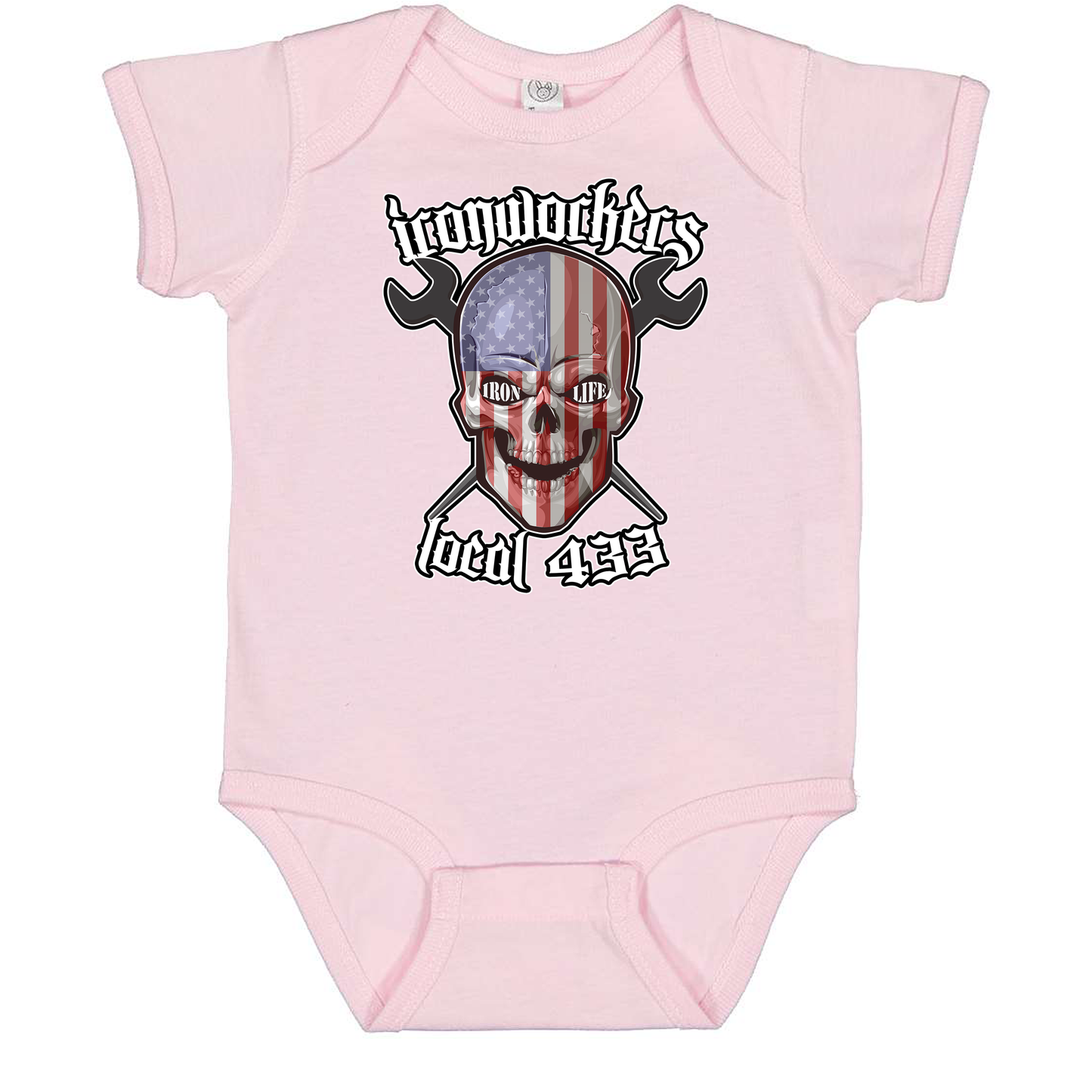 USA SKELETON 433 ONESIE