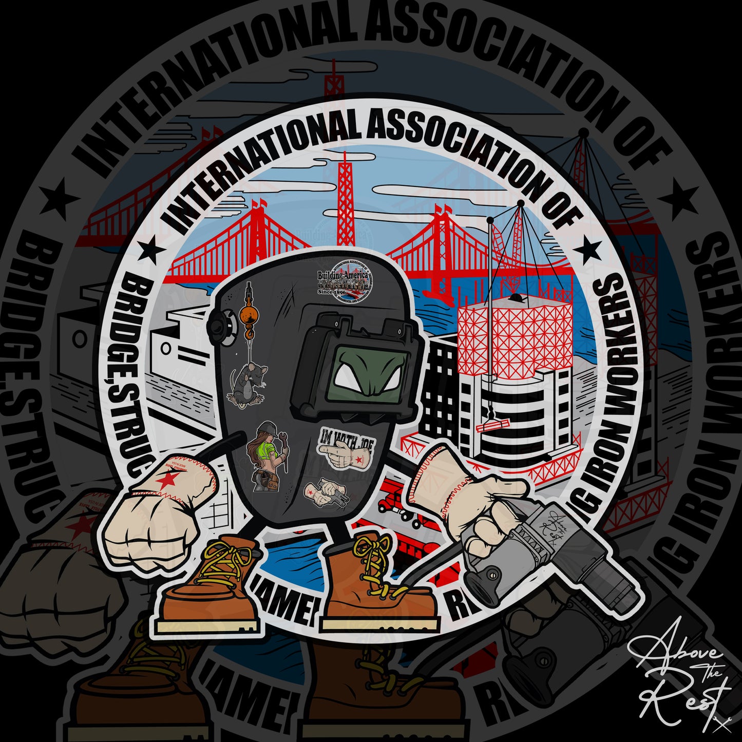 SNAPGUN WELDING HOOD INTERNATIONAL STICKER