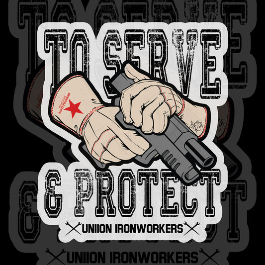 TO SERVE & PROTECT IW STICKER